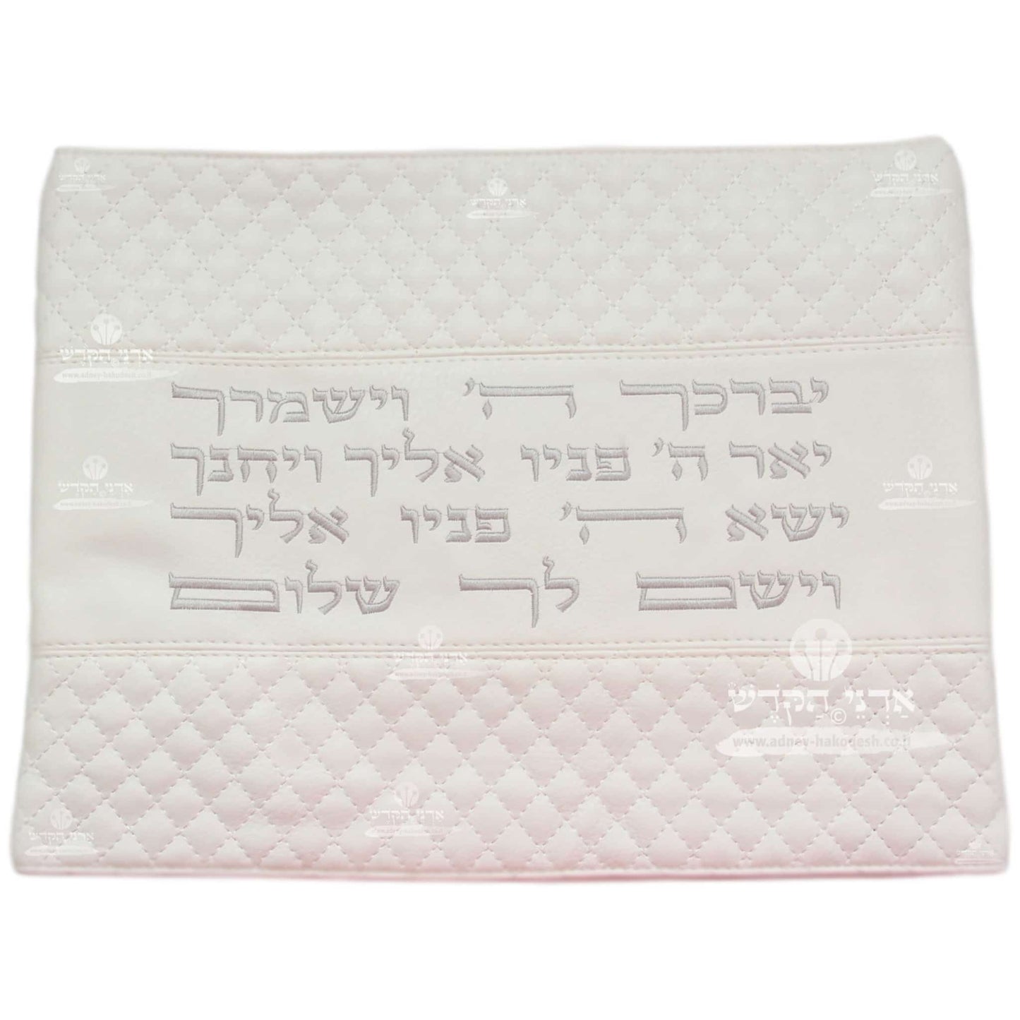 סט נרתיקים לטלית ותפילין - דמוי עור בגוון שמנת בהירה