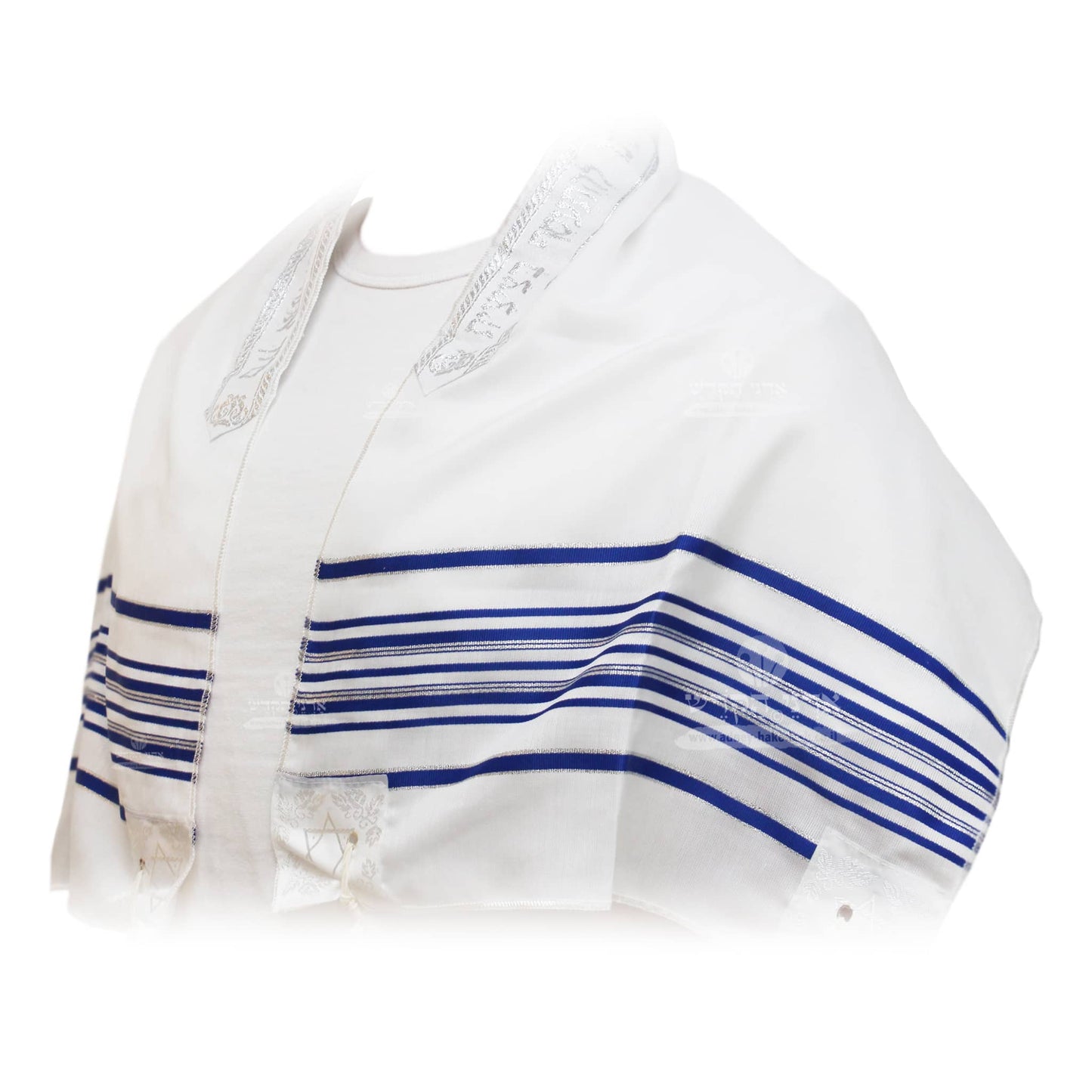 טלית "אקרילן" כחול כסף