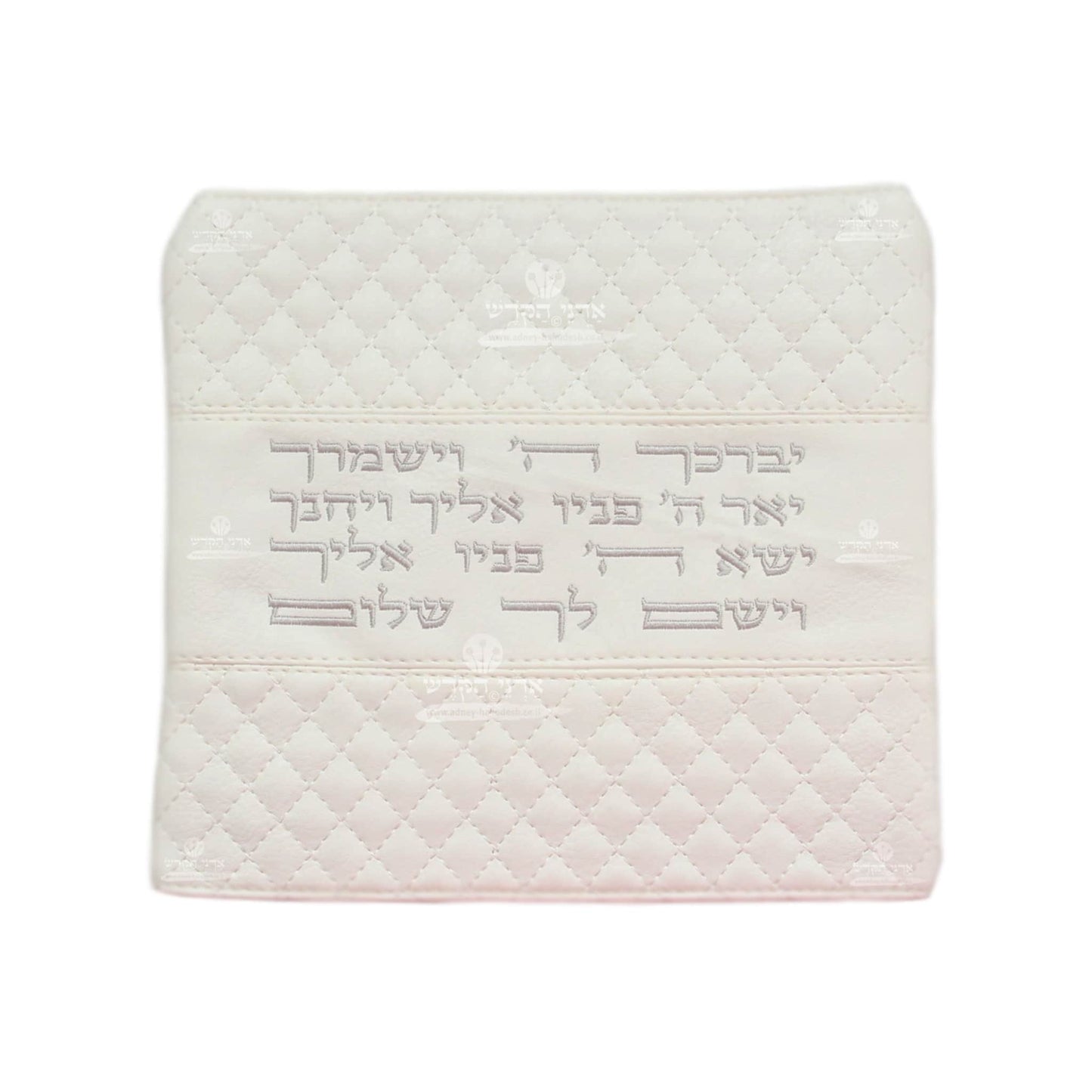 סט נרתיקים לטלית ותפילין - דמוי עור בגוון שמנת בהירה