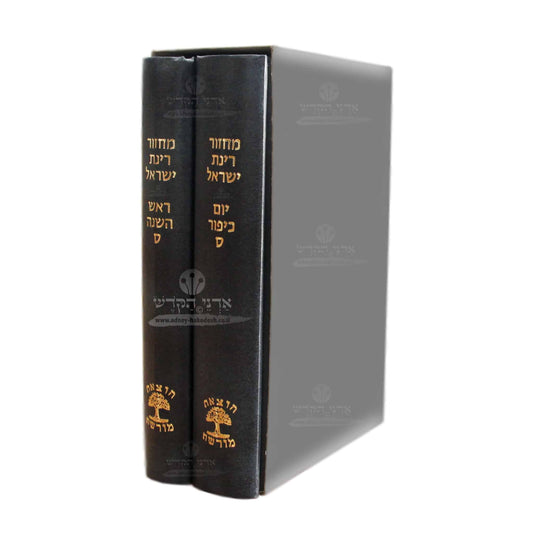 סט מחזורים "רינת ישראל" - 2 כרכים בינוניים - כחול - נוסח ספרד